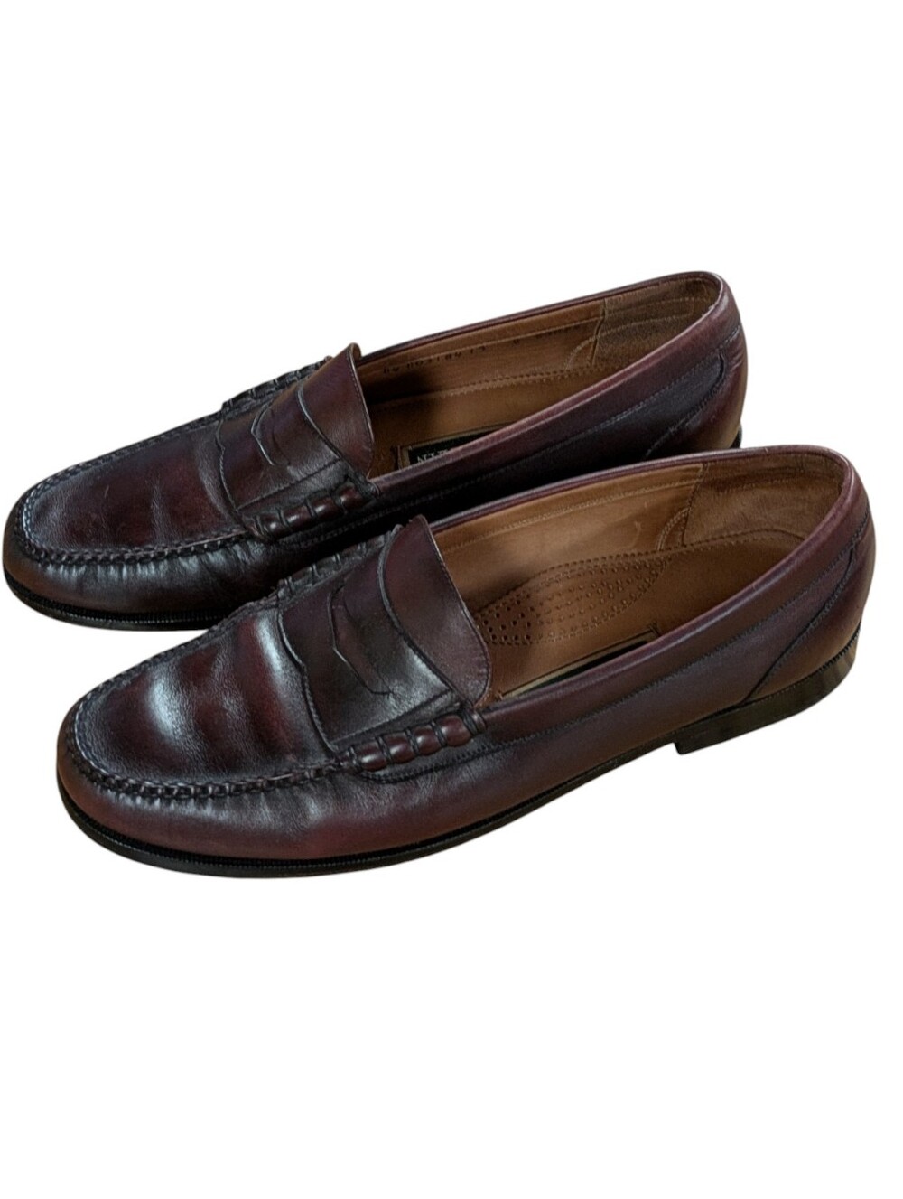 Cole Haan Brown Burgundy Penny Loafers Men's Size 13